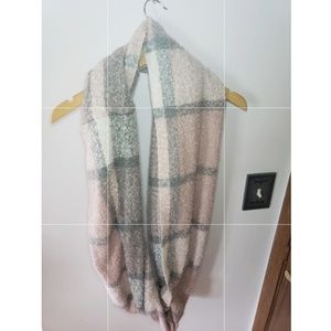 Pink Plaid Infinity Scarf